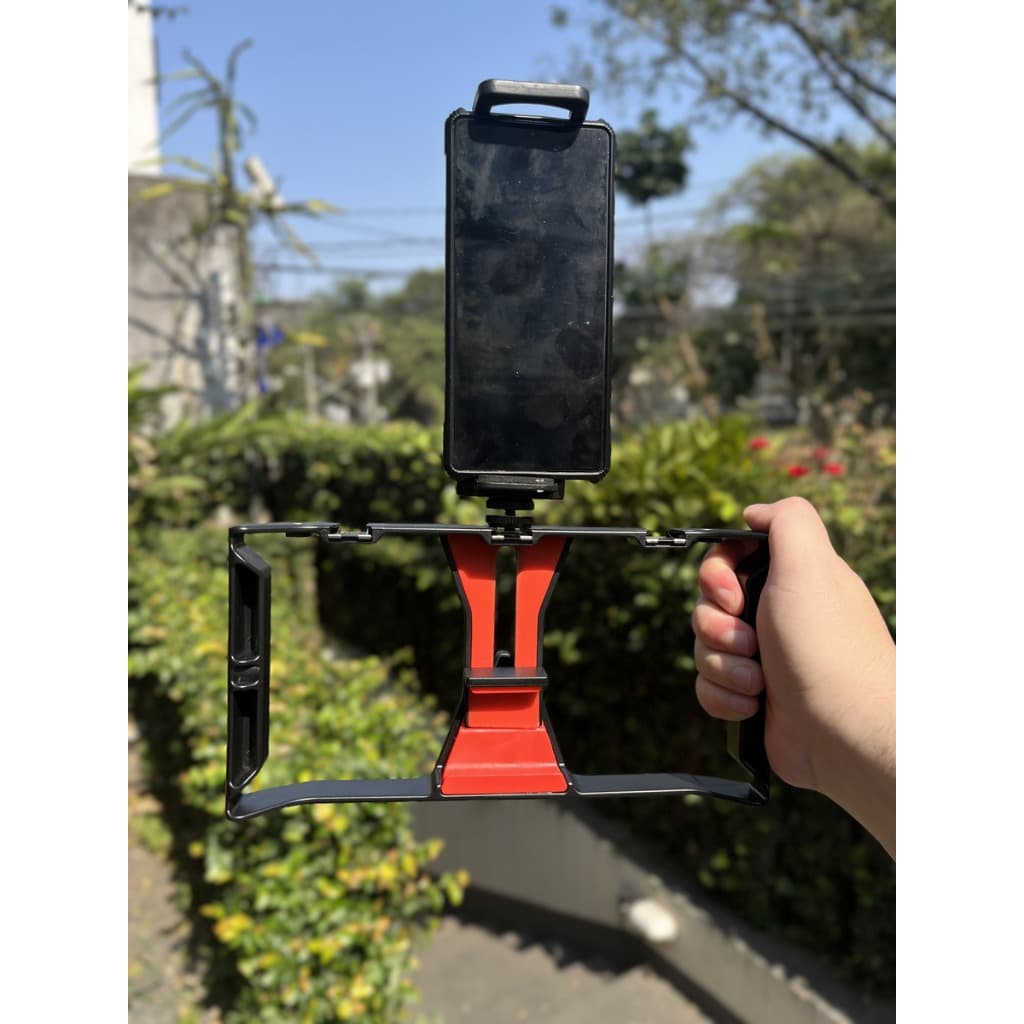 Estabilizador Gaiola Para Celular Com Suporte P/ Gravação na Vertical e Horizontal Filme Vídeos