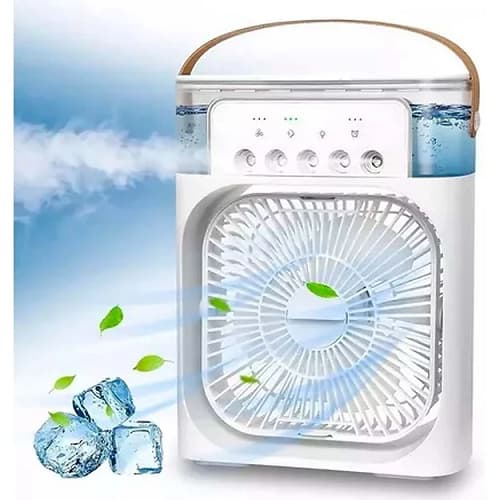 Mini Air Condicionado Portátil Ventilador Umidificador Climatizador Amb