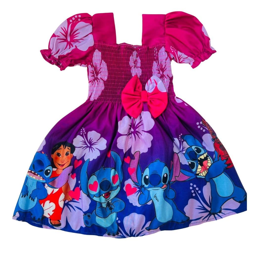 Vestido Infantil Ciganinha Lilo Stitch