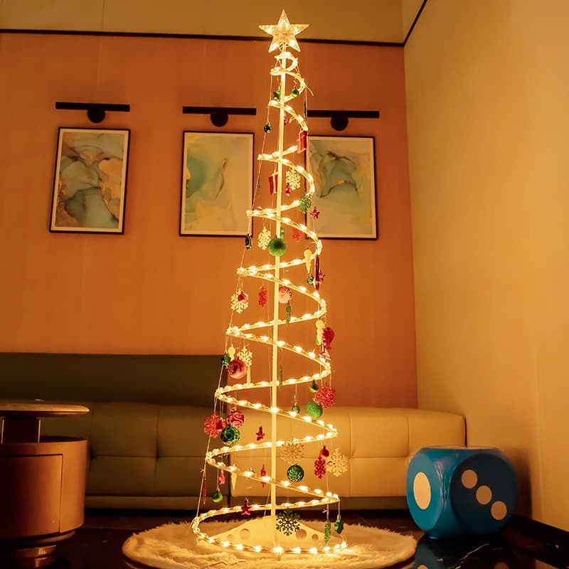 Árvore de Natal espiral LED 1.8m 2025 decoração nova árvore de Natal  luz de Natal N10