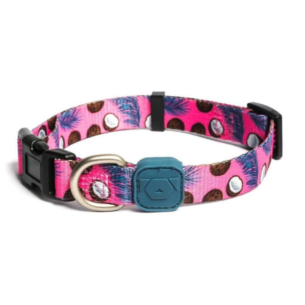 Coleira Colar Cachorro Gato Rosa Estampa Coconut Super Confortável