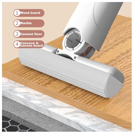 Mini Esfregão Mop Portátil Absorvente Auto-Squeeze Limpeza Multifuncional