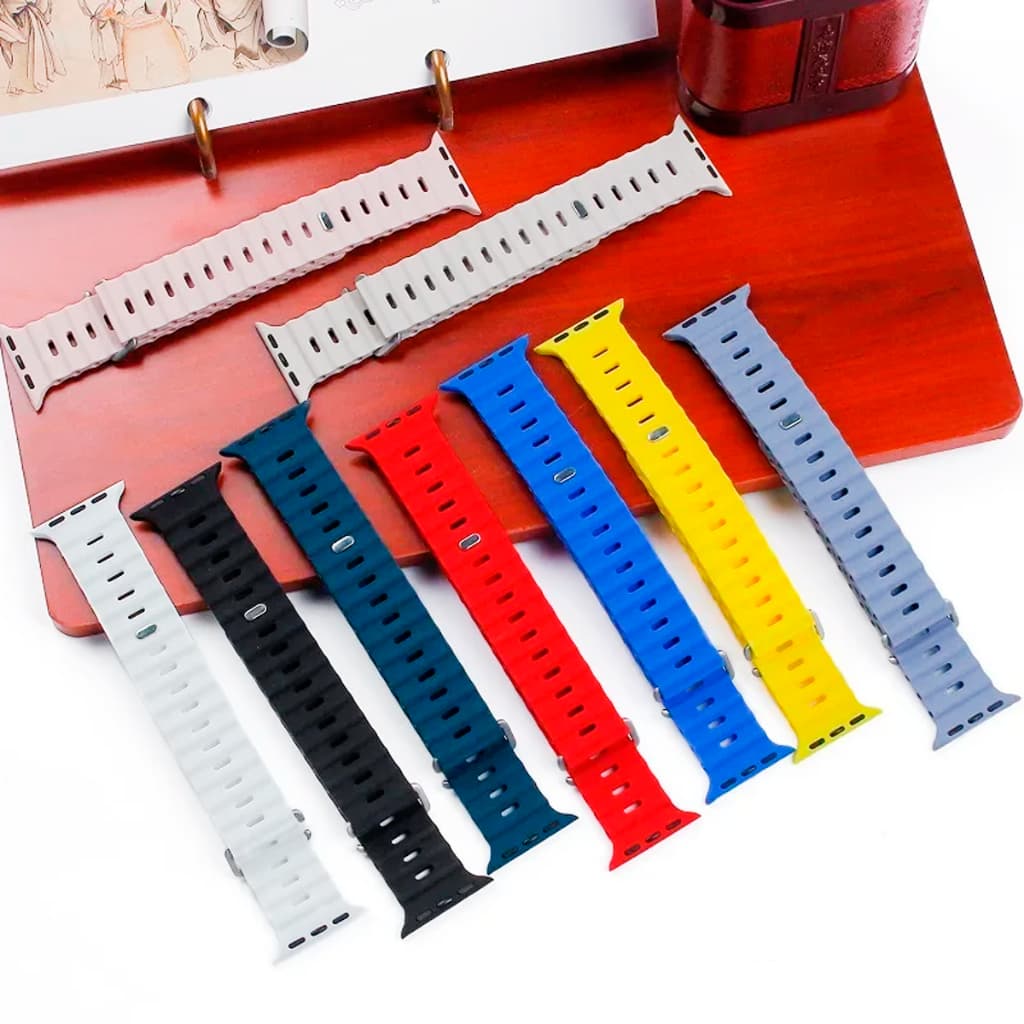 Pulseira Oceano de Silicone para Relógio Digital, Relógio Smartwatch