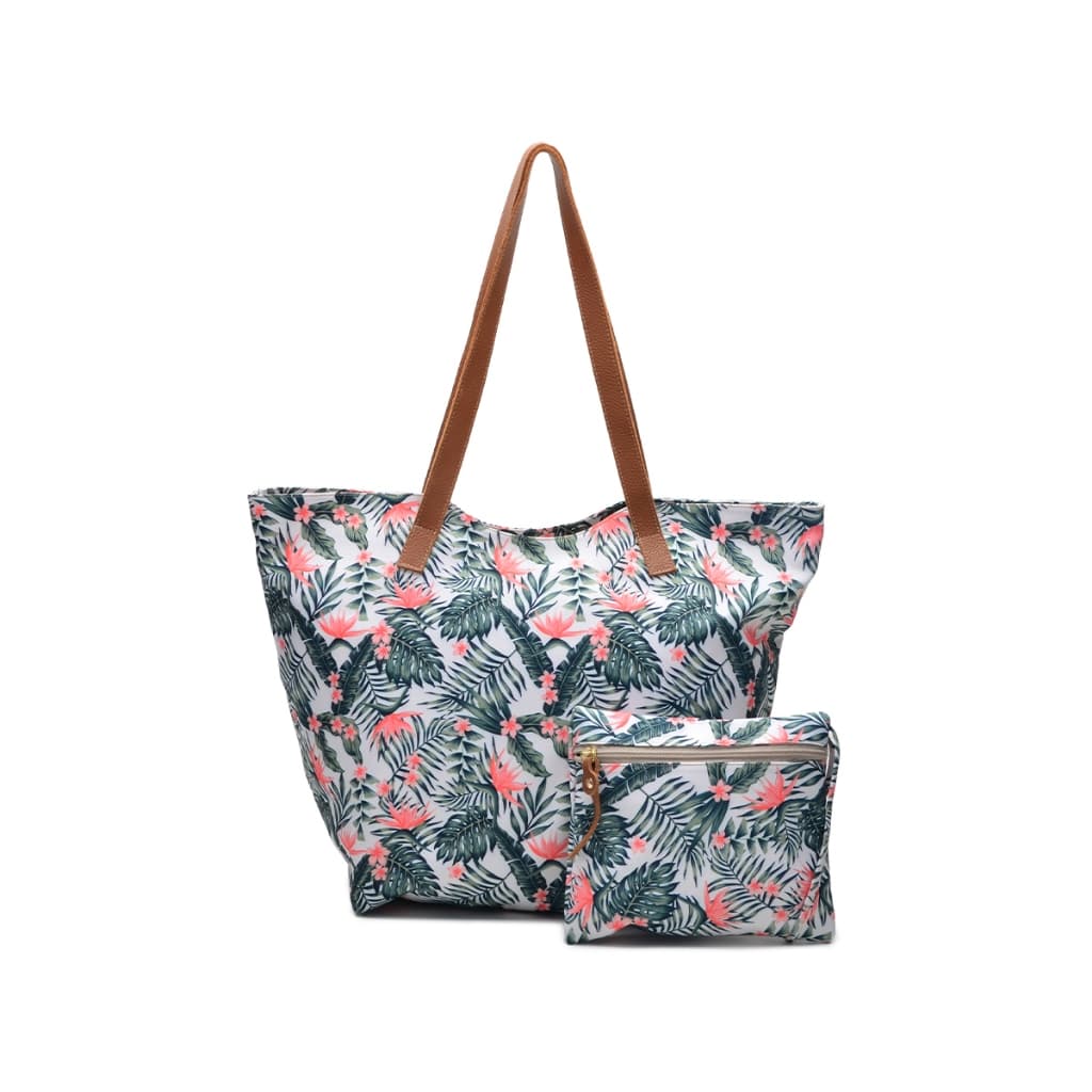Kit Bolsa Necessaire Feminina Tecido Lona Resistente Grande Academia Treino Faculdade Praia Espaçosa Verão Três Estampas