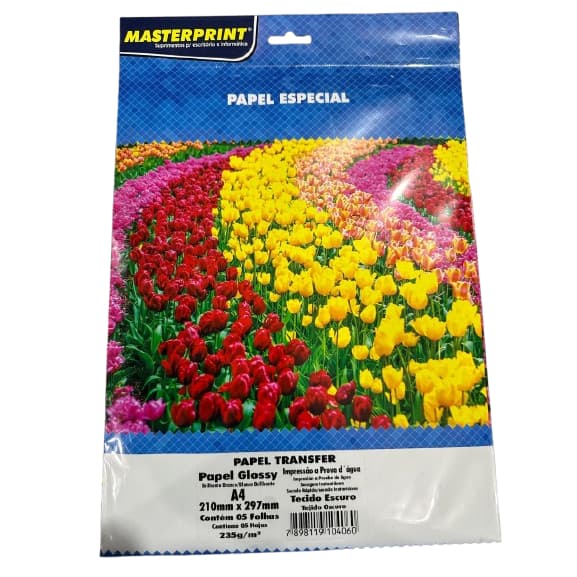 Papel Transfer Tecido Escuro 235g A4 5 Folhas - MASTERPRINT