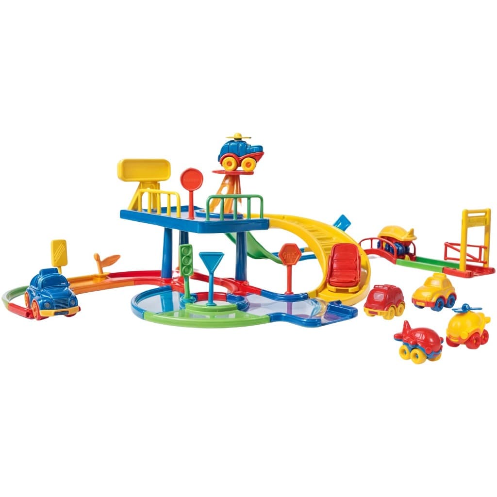 Pista Carrinhos Corrida Brinquedos Helicóptero Infantil Presente Menino
