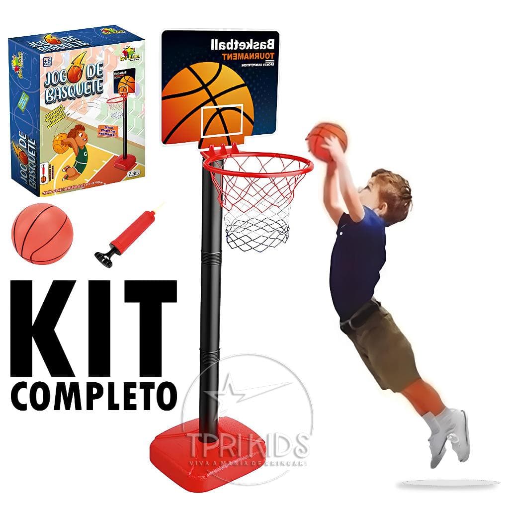 Jogo Mini Basquete Basket Infantil Tabela Poste Cesta Bola Menino Menina Educativo Portátil Porta