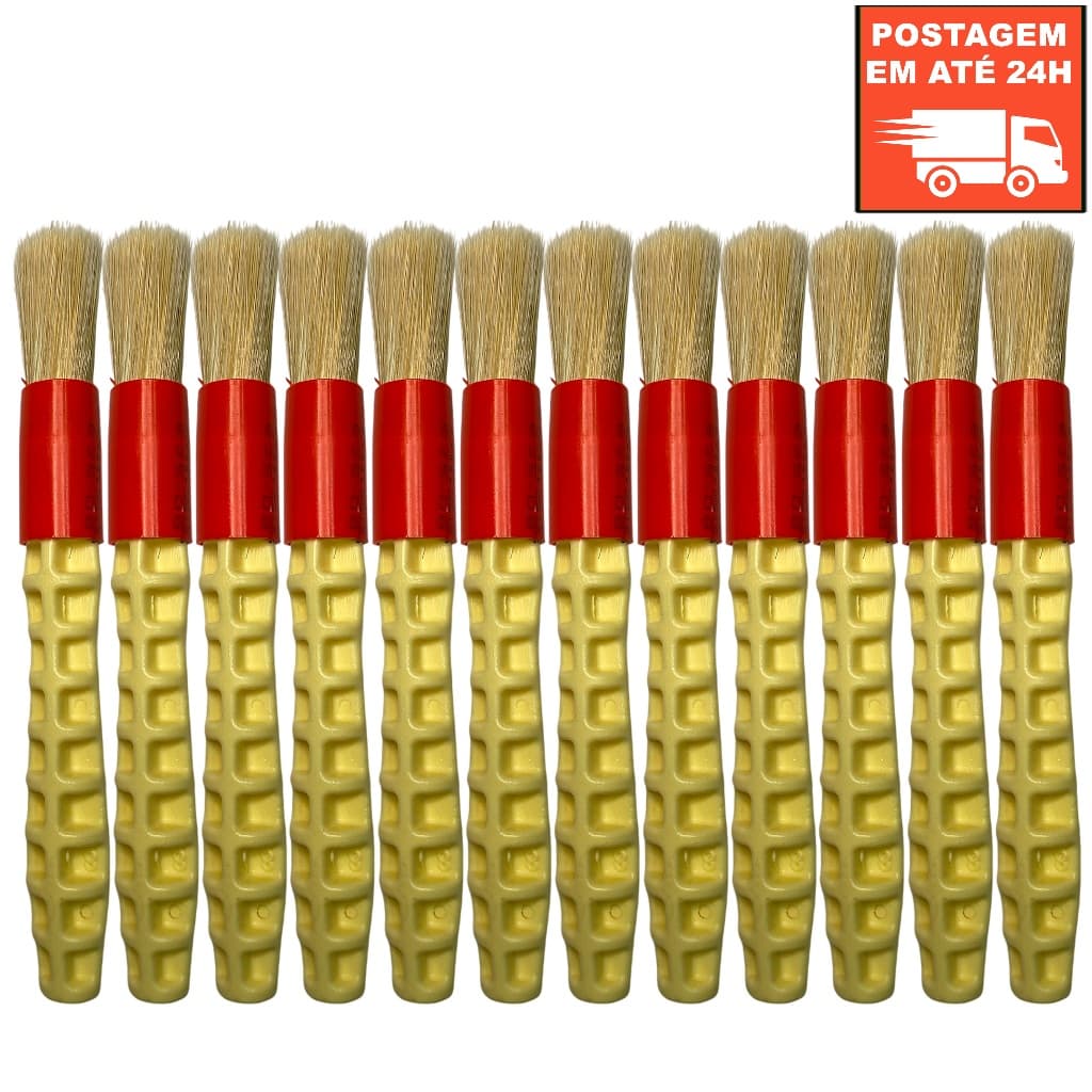 Kit Pincel para Detalhamento Automotivo Roma N. 8 - 3 a 12 Pincéis
