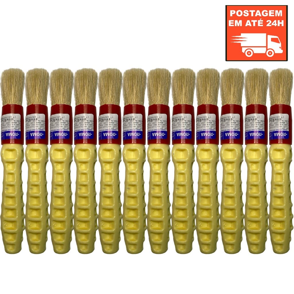 Kit Pincel para Detalhamento Automotivo Roma N. 12 - 3 a 12 Pincéis
