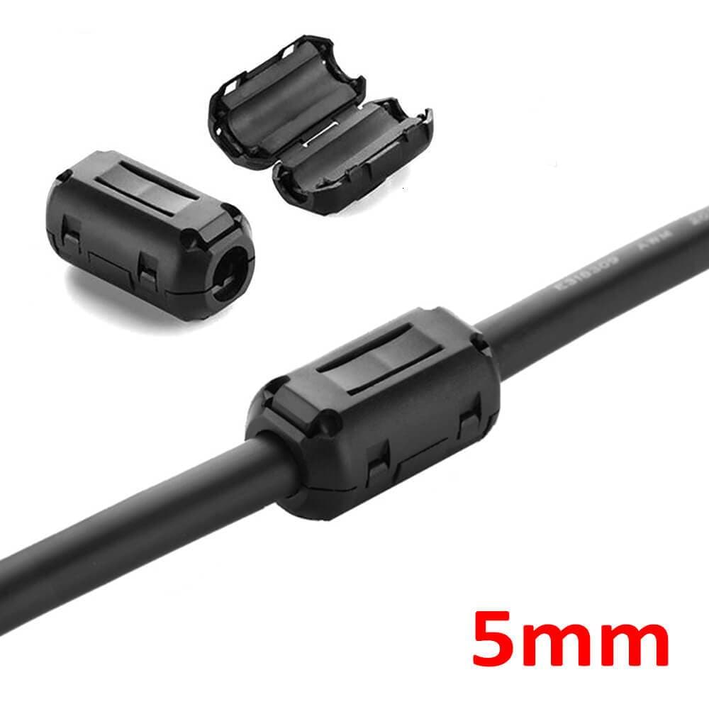 NÚCLEO FERRITE SUPRESSOR DE RUÍDOS EMI RFI TIPO CLAMP 5MM