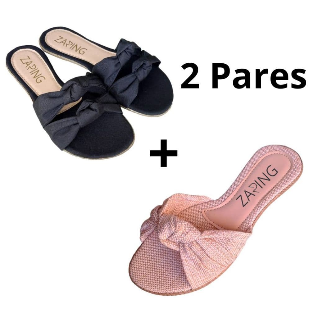Kit 2 ´pares de sandália rasteira feminina,  promoção leve mais pague menos combo