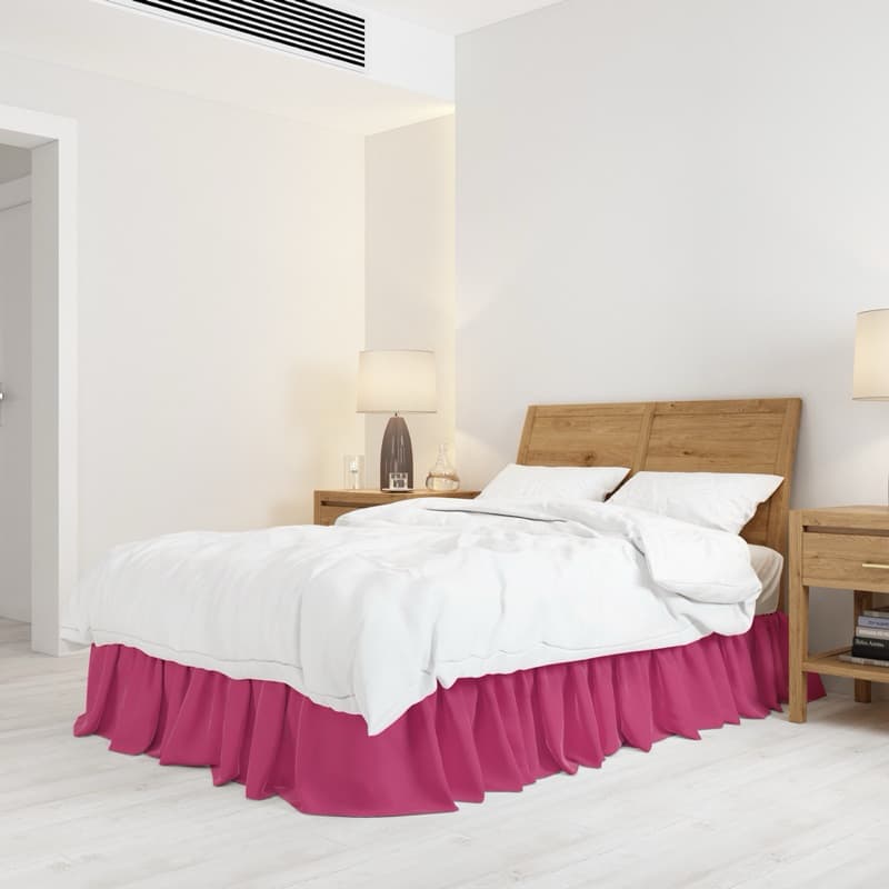 Saia Para Cobrir Box Cama Casal Queen King Pink