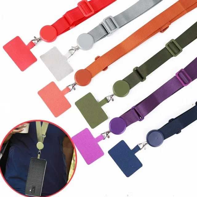 Cordão De Nylon Grosso Ajustável Com Espaçador Mosquetão Metálico para Capa de celular