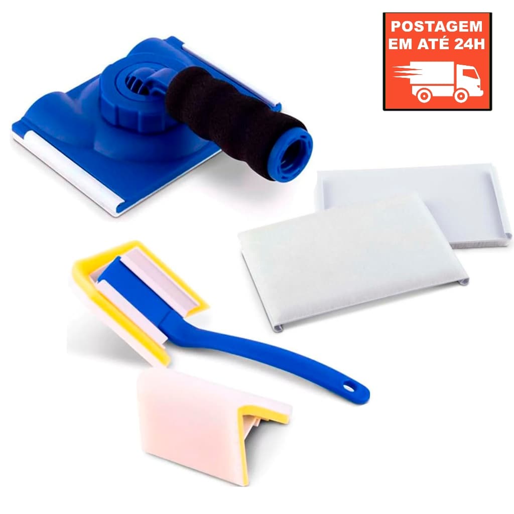 Kit Pad para Recorte em Pintura Com Cabo + Pad para Pintura de Cantos + Refil para Pad Roma