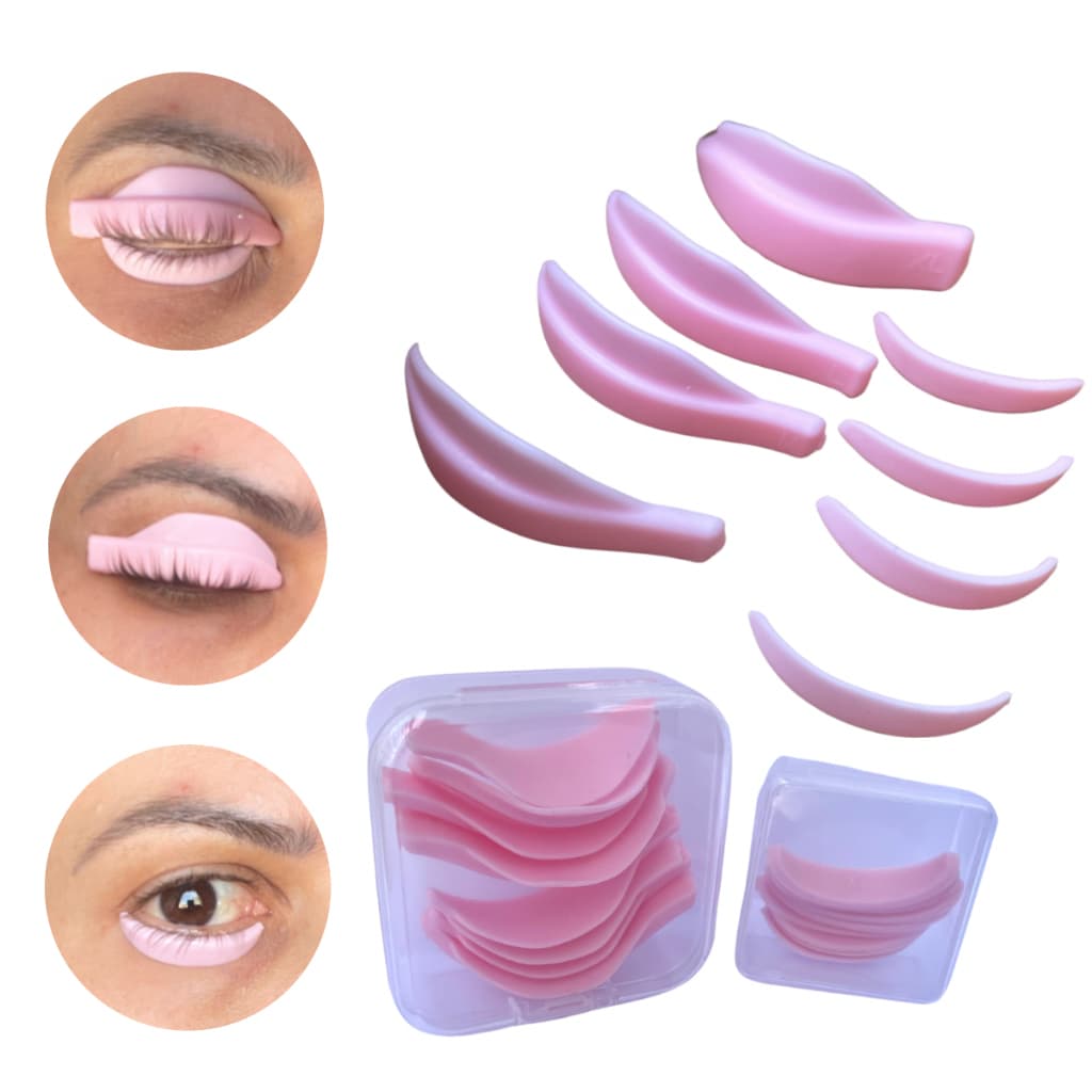 8 Pares Superiores Inferiores De Almofadas Pads Bobs Silicone Aderente Cílios Molde Russo Lash Lifting Permamente Cílios