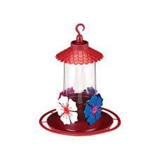 Bebedouro Beija Flor Colibri Passaros Ecológico 290ml Com Chapéu e Poleiro Bandeja