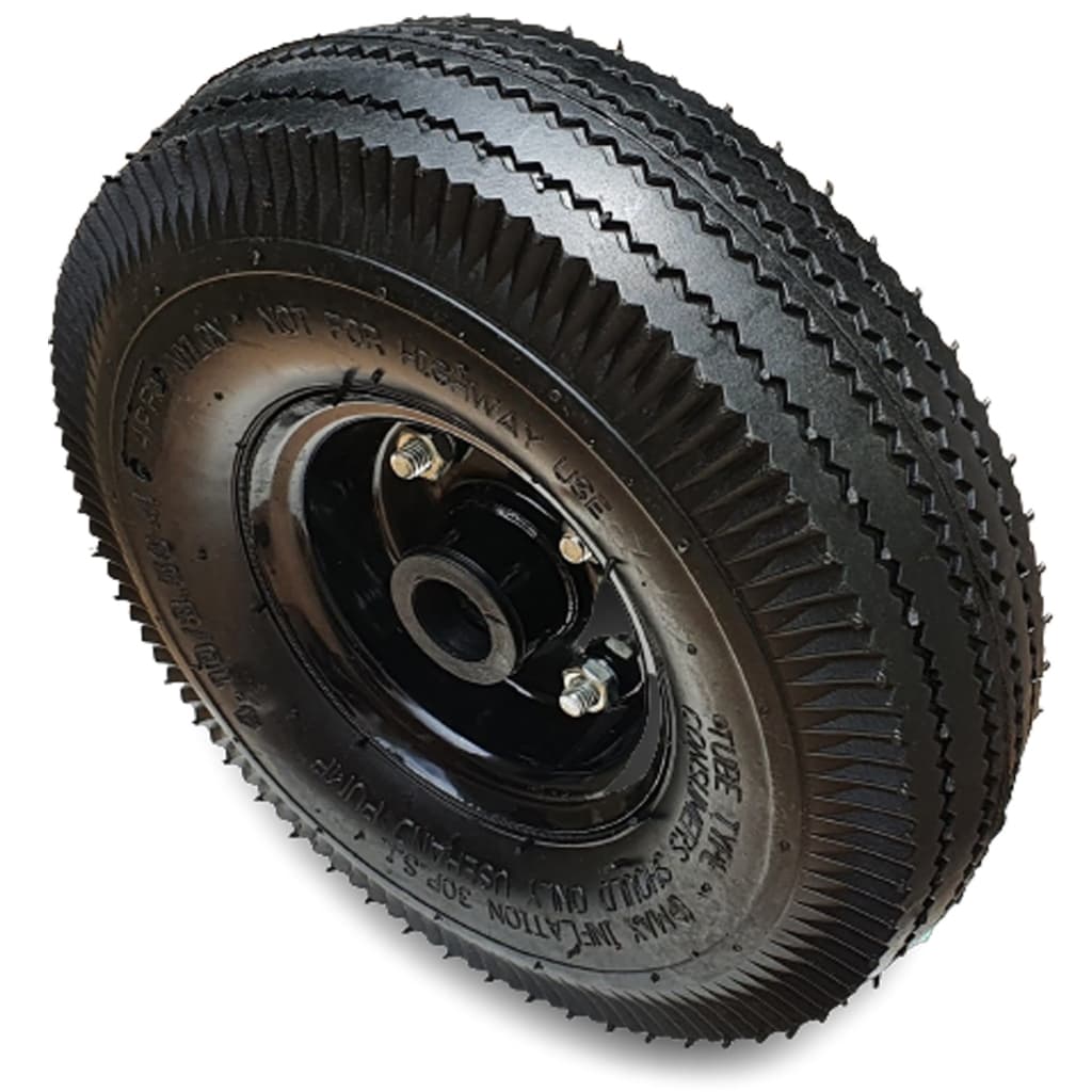 Pneu Completo Roda E Camara 4.10 X 3.50-4 Furo 7/8" Rolete Uso Skate Quadriciclo Buggy