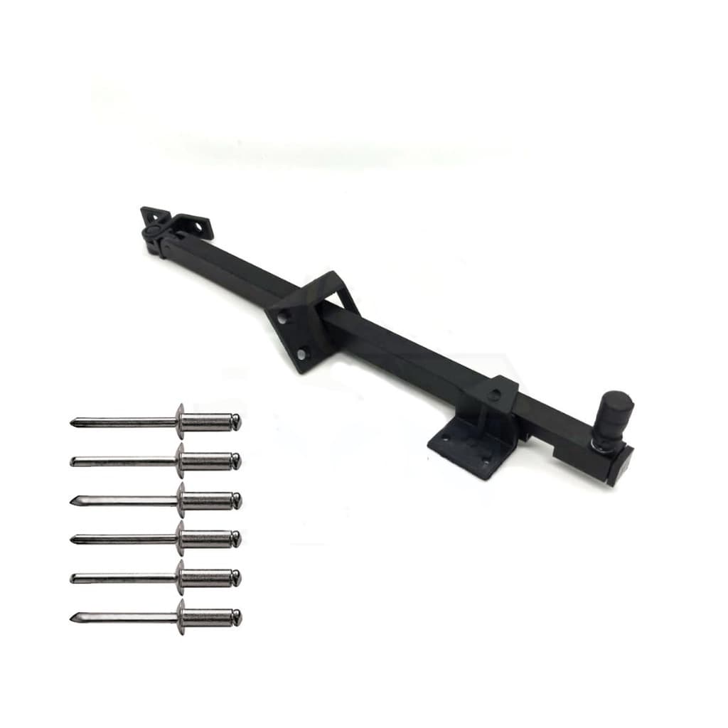 Trava limitadora para Janelas Basculantes 20 cm - Preta