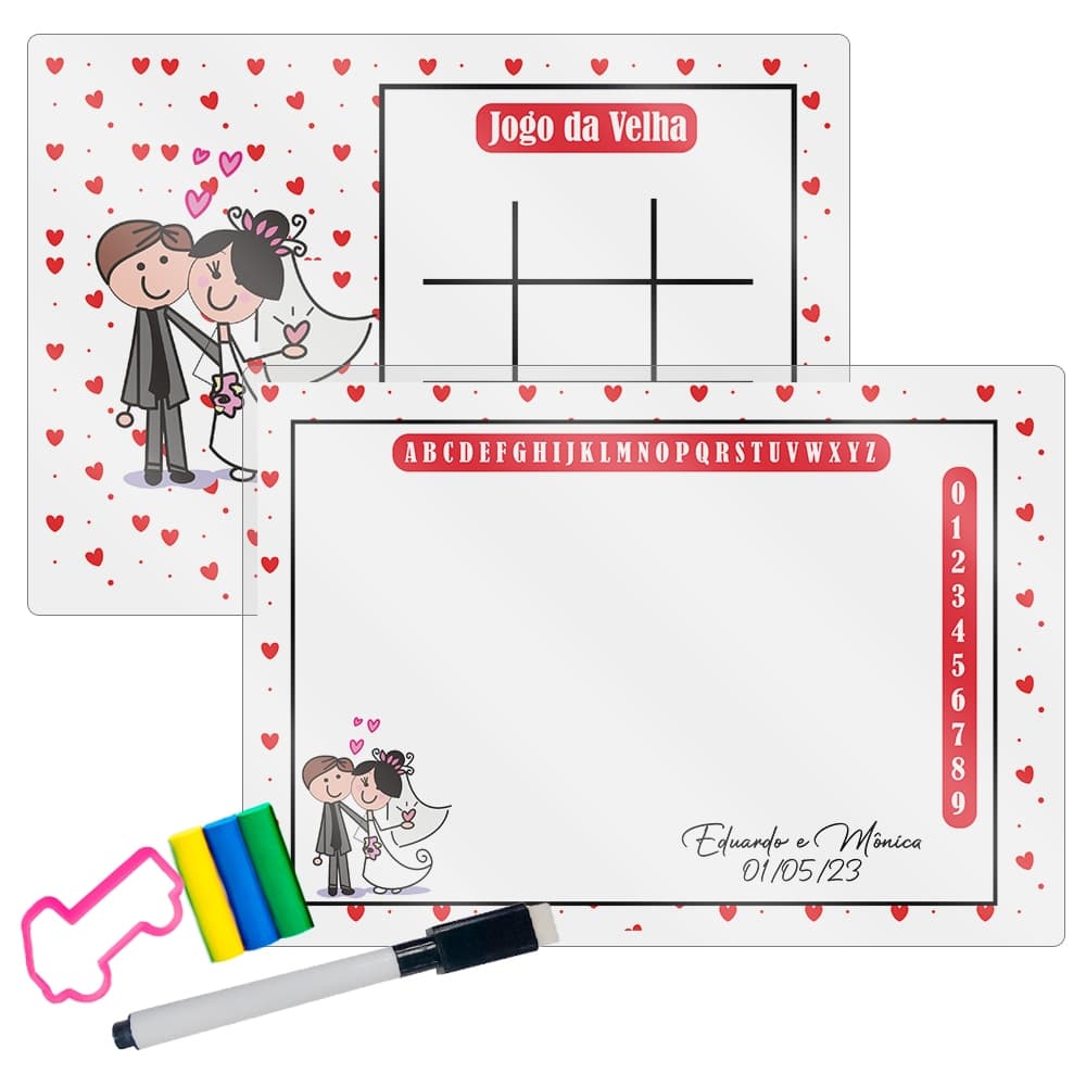 15 Lousa Mágica + Caneta Com Apagador Personalizada Lembrancinha Festa Infantil Casamento