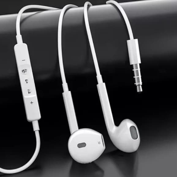 Fone De Ouvido Stereo Hrebos Sport Com Mic. P3 Cor Branco