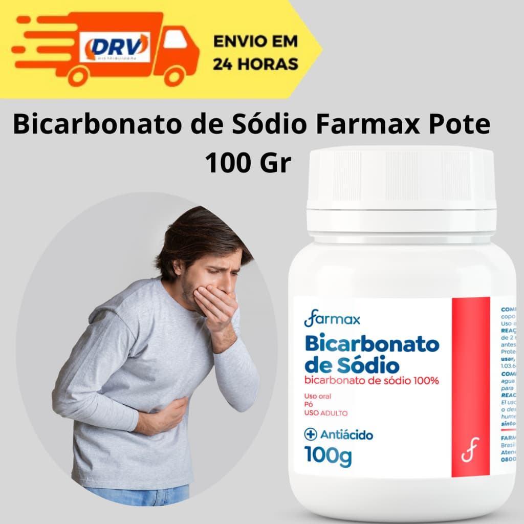 Bicarbonato de Sódio Farmax Pote 100 GR