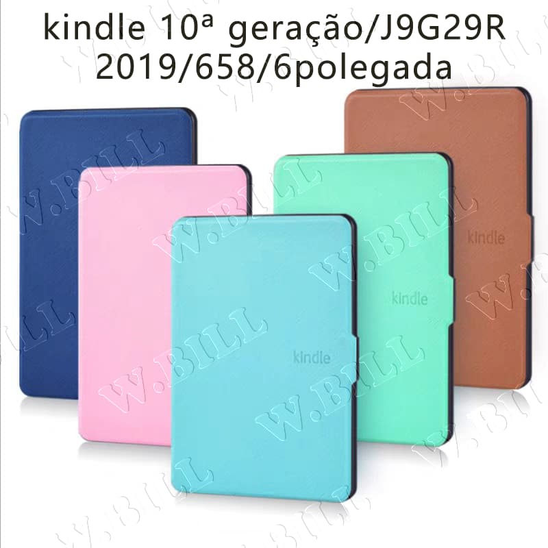 W.BILL Capa Case Protetora Ultra-Fina Em Couro Pu Com Flip Magnético Para Amazon Kindle 10 Geração/658 2019 6 polegadas