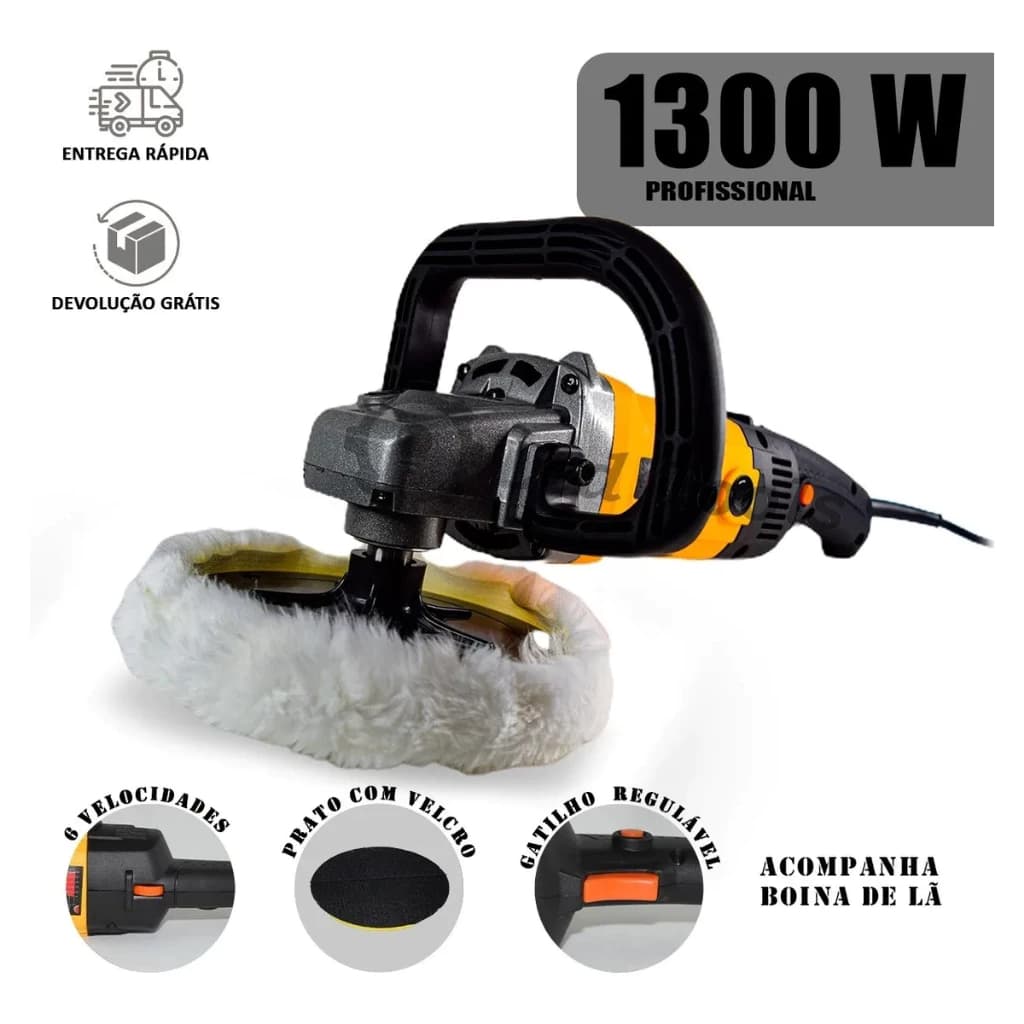 Politriz Angular Automotiva 7 polegadas 1300w Nakasaki Profissional