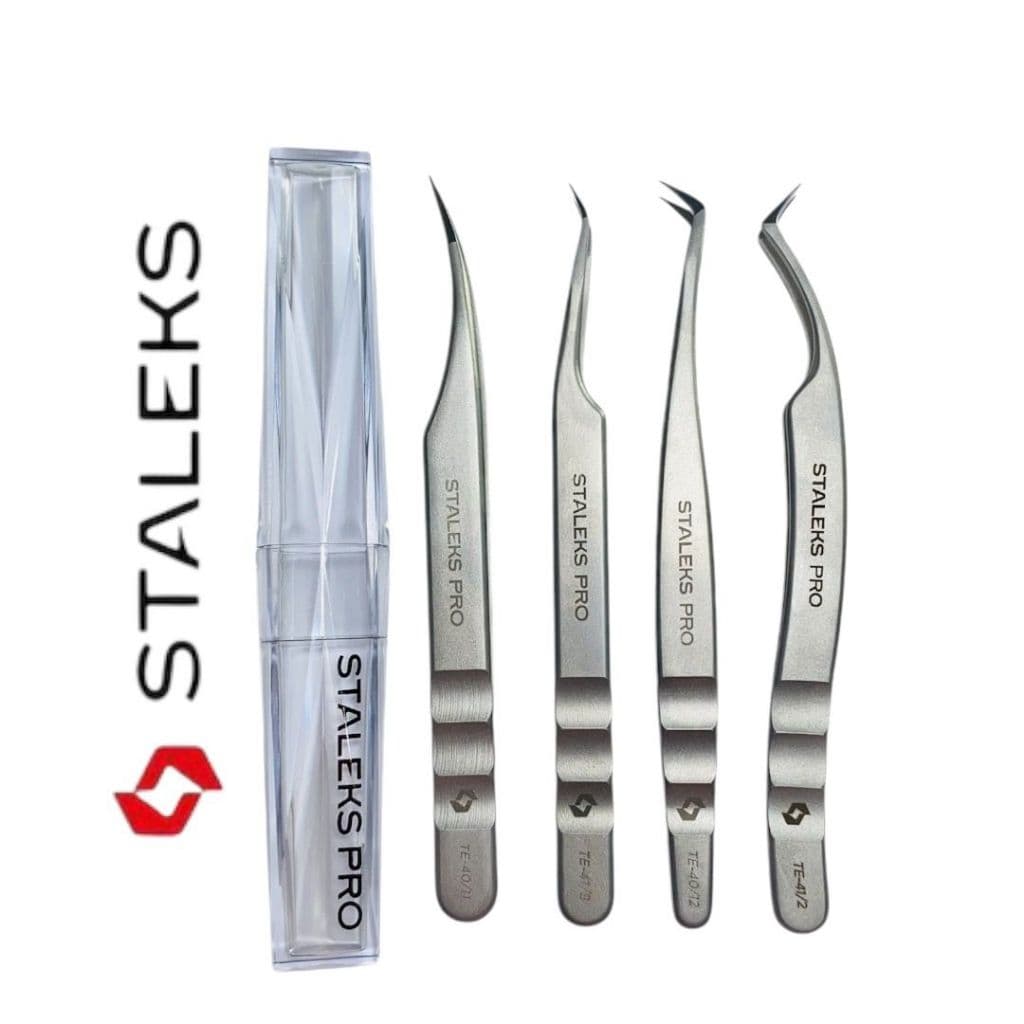 Pinça de Cílios Staleks Pro - Volume - Isolamento - Mega Volume - Série Expert - Lash