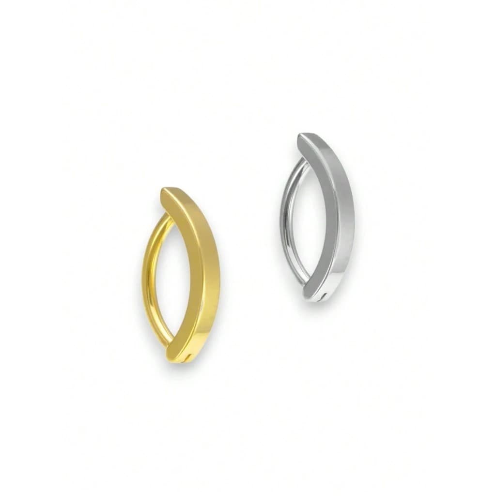 Piercing Umbigo Argola em Titânio com Zircônias Prata ou Dourado com fecho Click