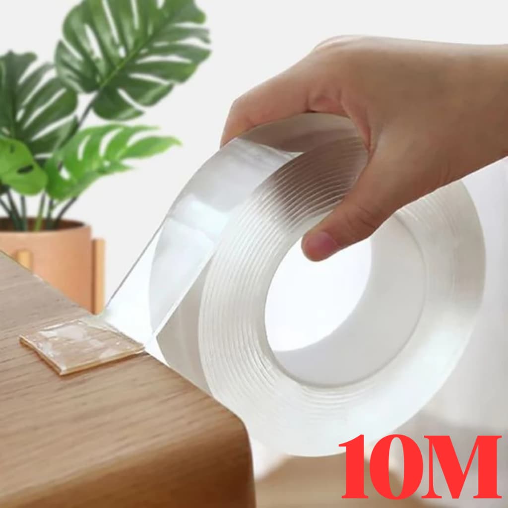 Kit de 10M Fita Dupla Face Magica Super Forte Lavável Gel Auto Colante Extra Forte Parede Móvel Cola Porta