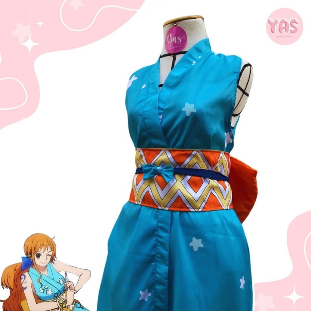 COSPLAY FANTASIA KIMONO VESTIDO NAMI ONE PIECE