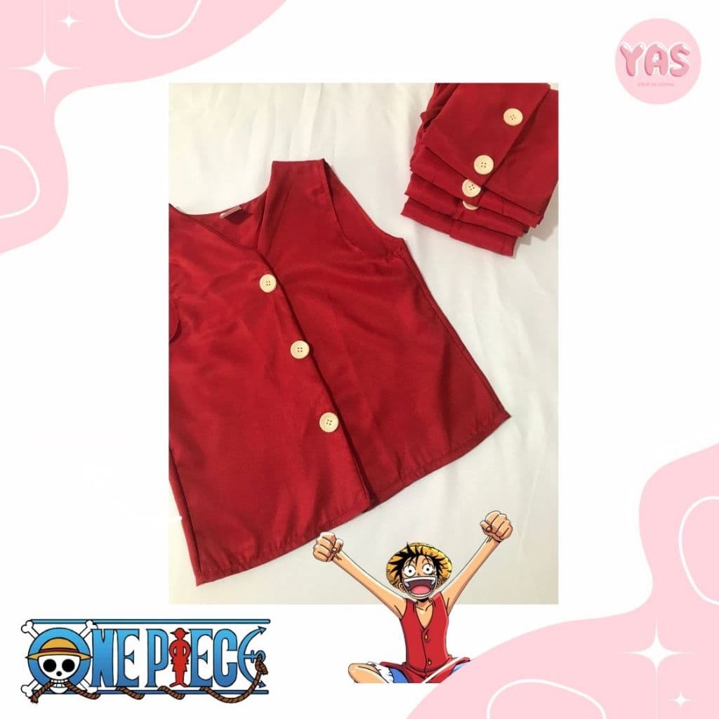 cosplay fantasia luffy colete one piece