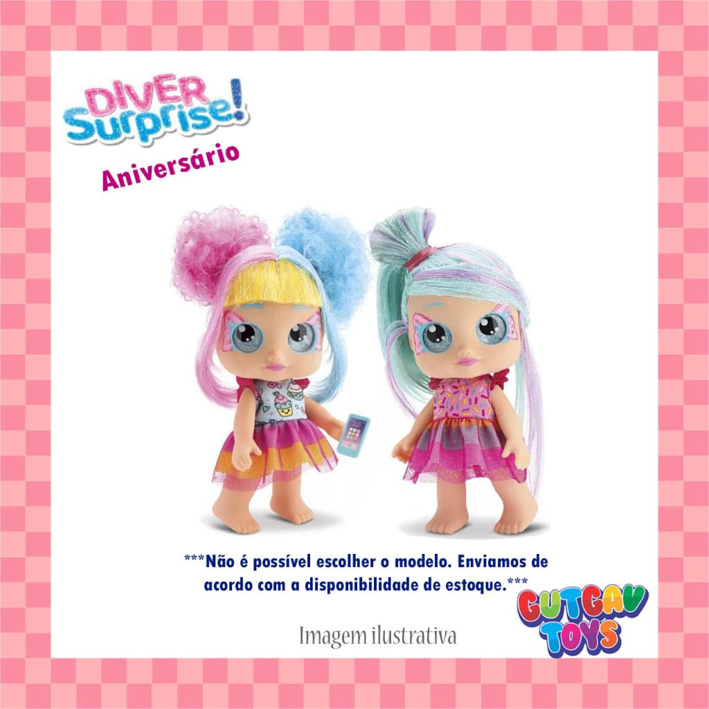 Diver Surprise Festa de Aniversário - Divertoys - boneca menina