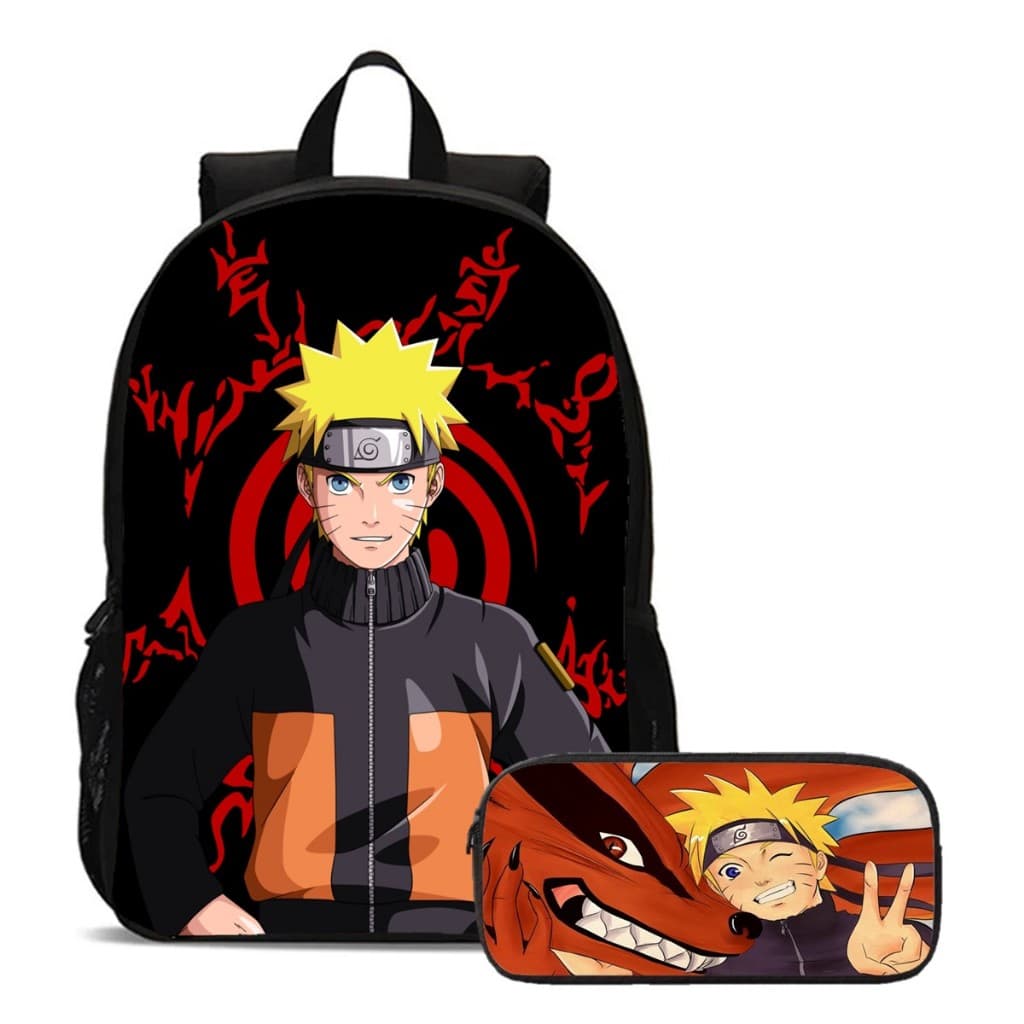 Kit Mochila e Estojo Naruto - Estampa Premium, Qualidade e Conforto com Seus Personagens Favoritos