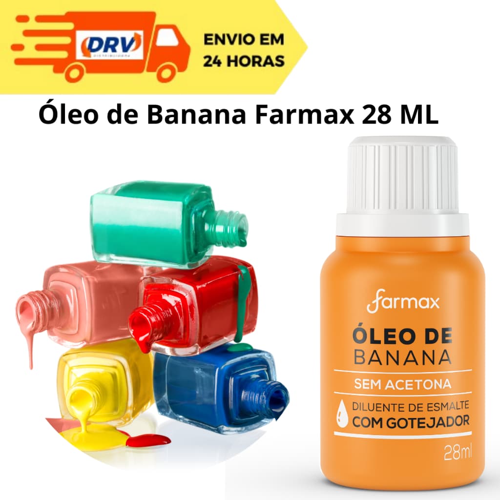 Óleo de Banana Farmax 28 ML - Diluente Óleo de Banana