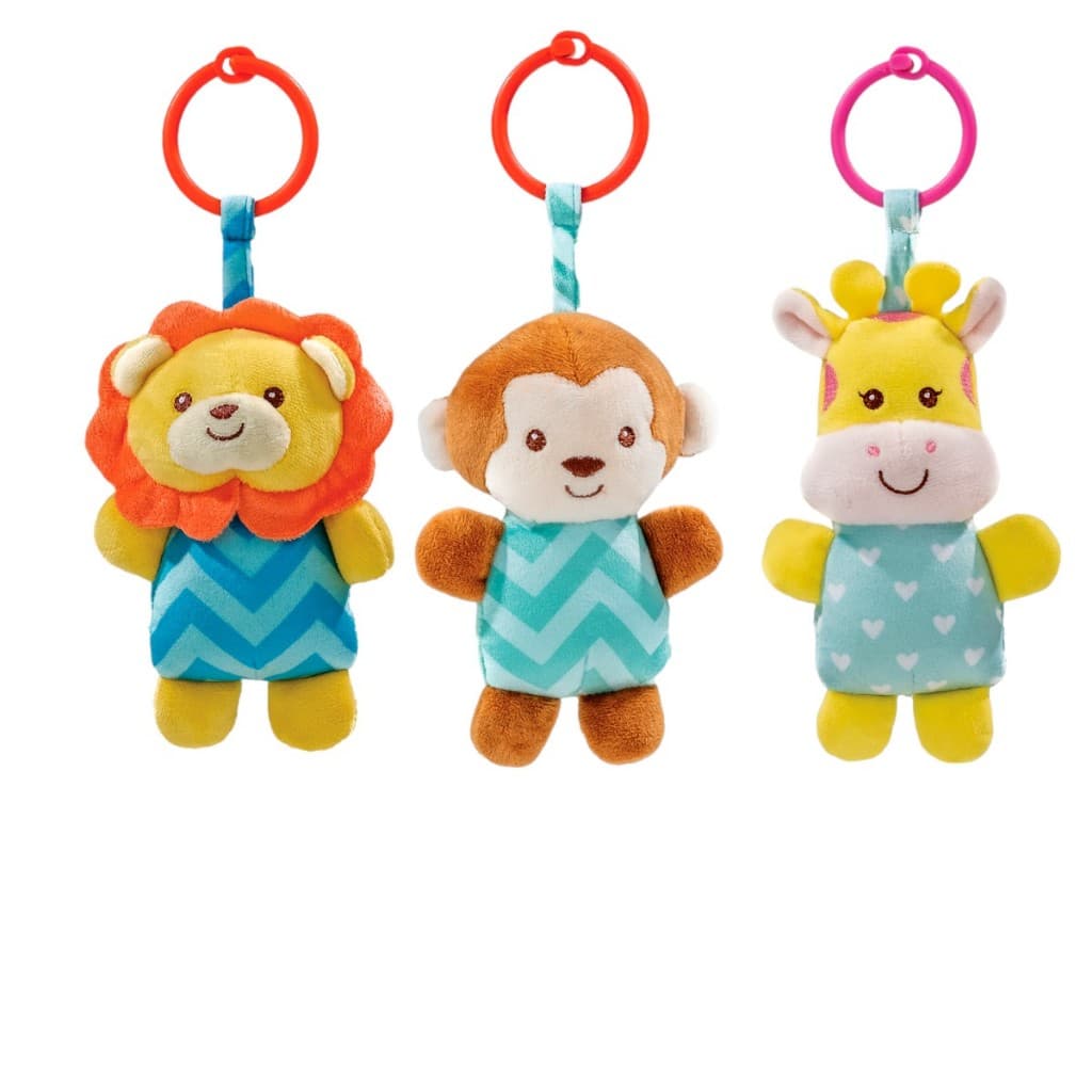 Bichinho Pelúcia De Atividades Animal Fun Buba - Girafa Leão Macaco 23cm