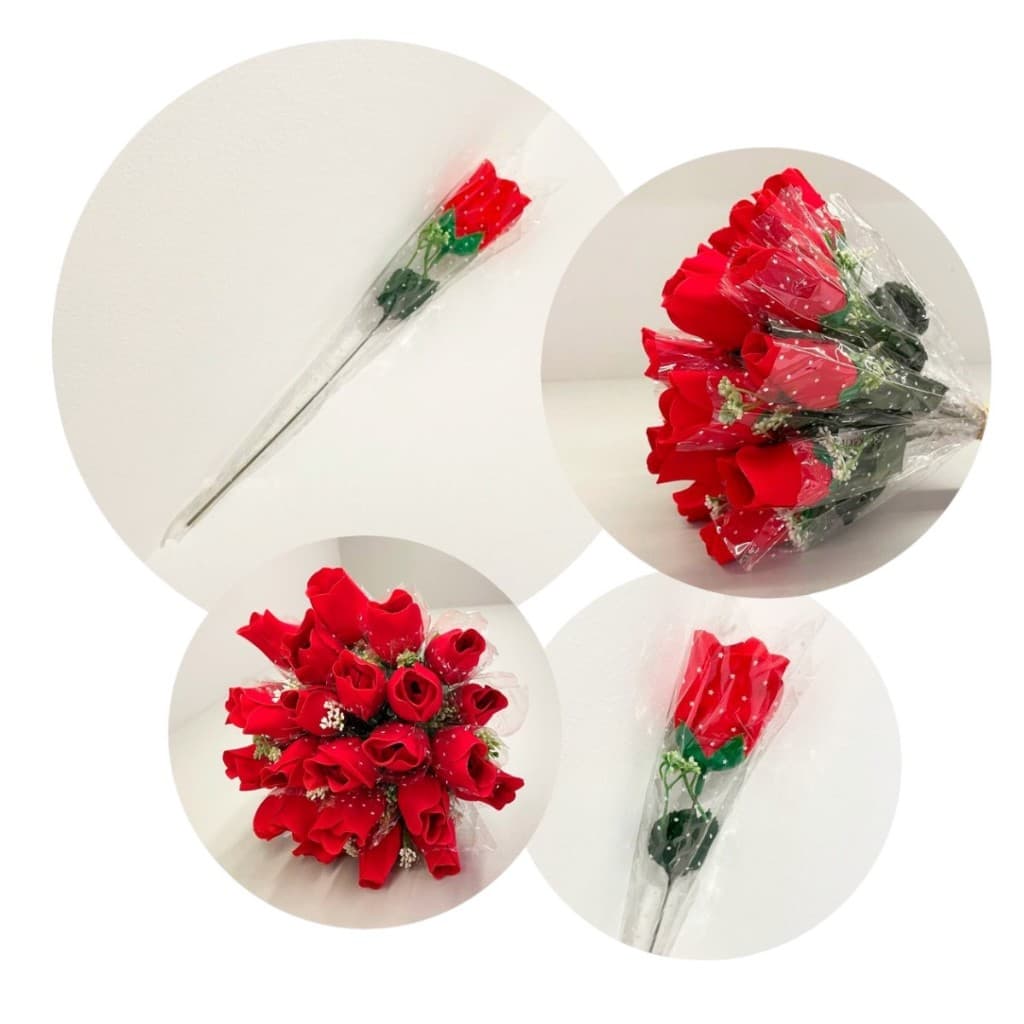 Kit 5 Rosas Individuais Com Embalagem Presentes Lembranças