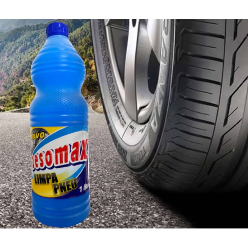 Limpa Pneu 1 litro Desomax Limpeza de Pneus Pretinho