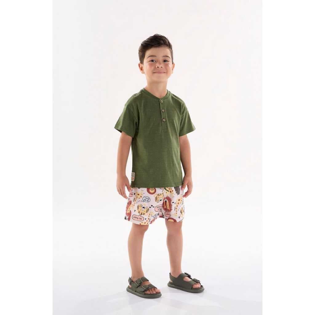 Conjunto Infantil Camiseta e Bermuda Menino
