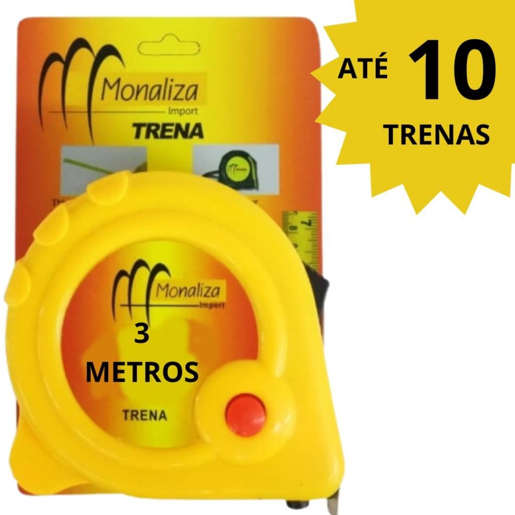 Kit com 10, 6 ou 3 Trenas de 3 metros (trena 3m)
