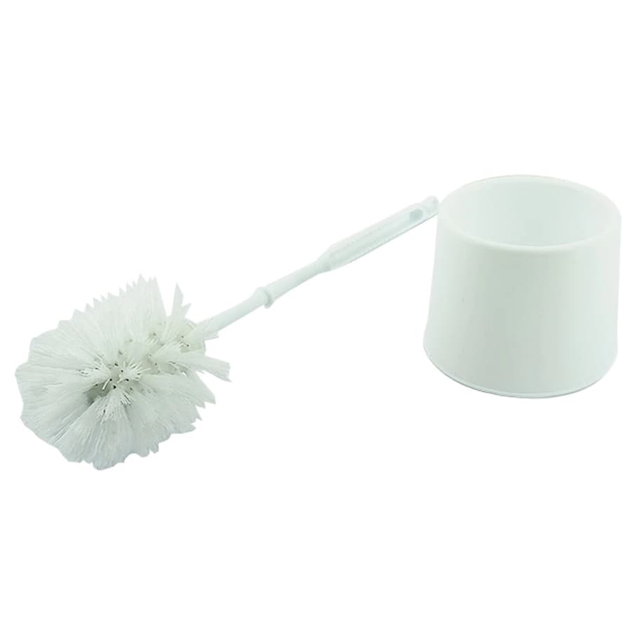 Escova Sanitaria Para Vaso Sanitário Privada De Plástico Com Suporte - Escova Sanitária de Plástico Branca