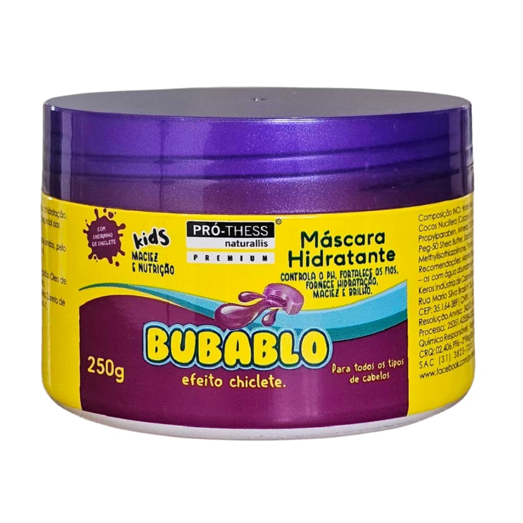 Máscara Capilar Babalu 250g Pró Thess Kids Hidratação Profunda e Cheirinho de Chiclete