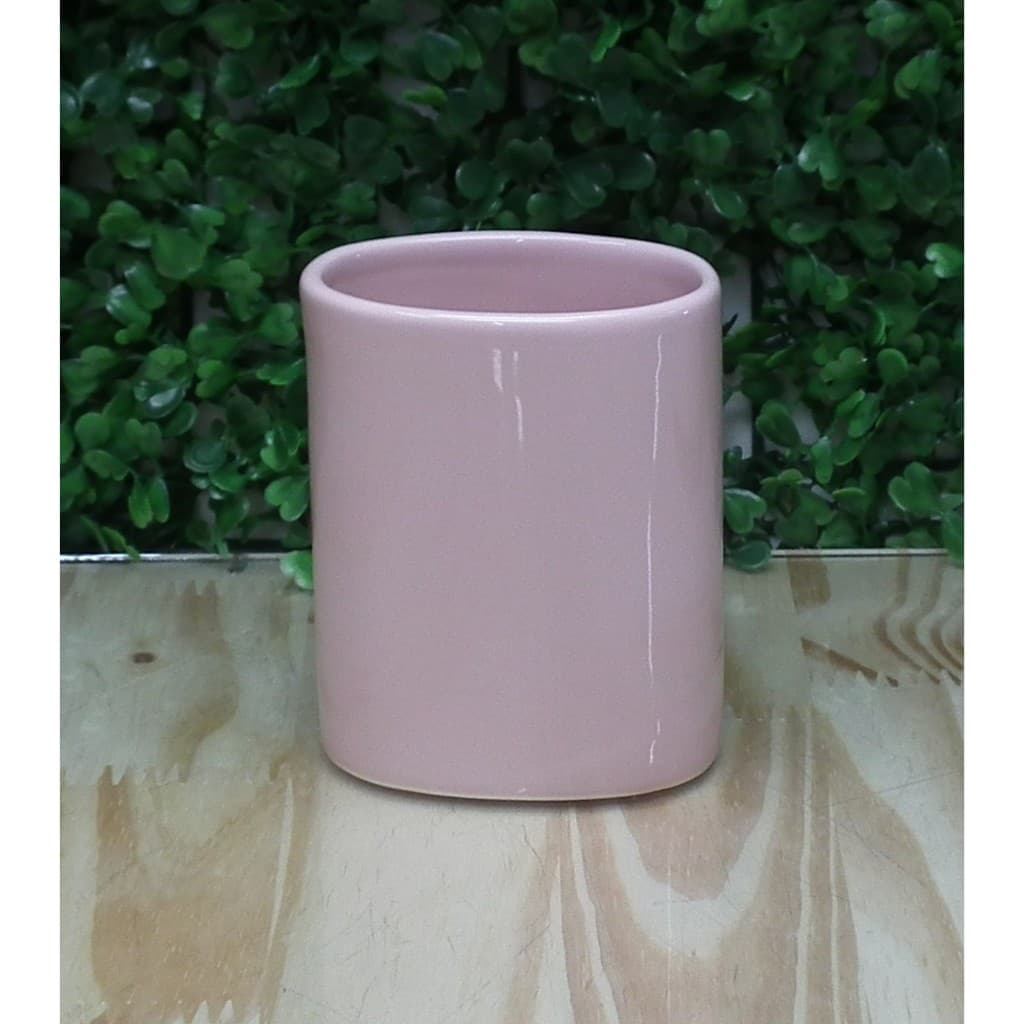 Porta Pentes Rose de  Porcelana , escova, pomada, tesourinha , porta treco para Kit Higiene Bebe ou Lavabo