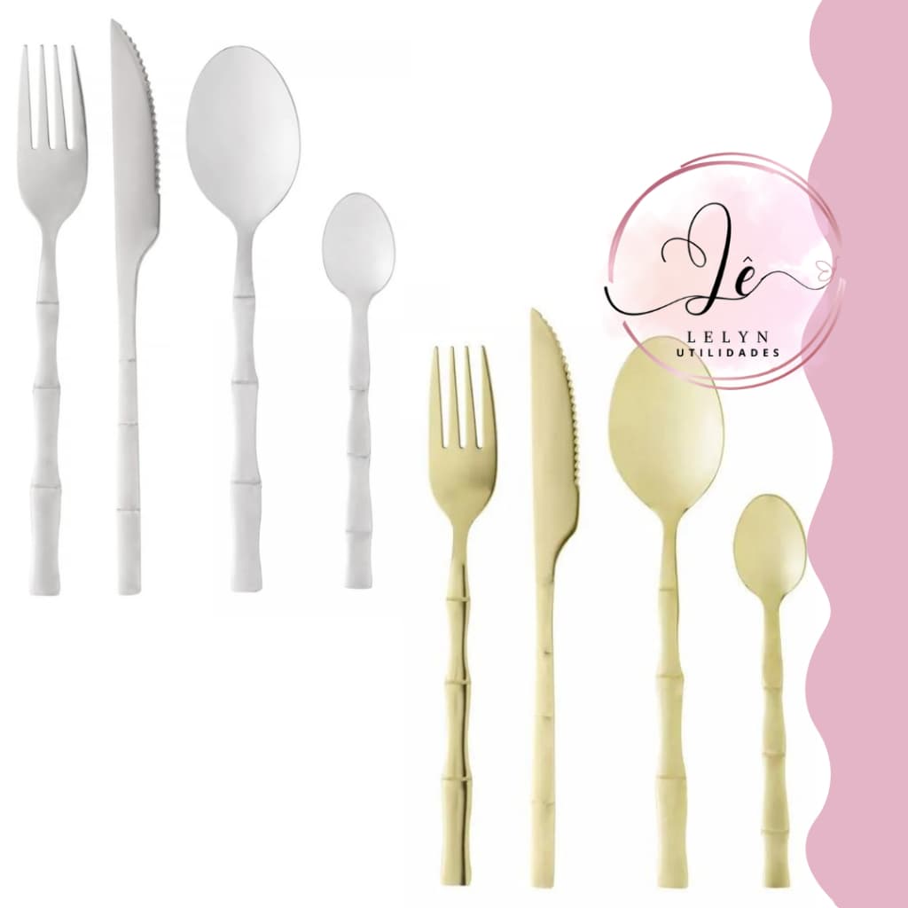 Faqueiro de Aço Inox Bambu Elegant 16 peças - Lyor
