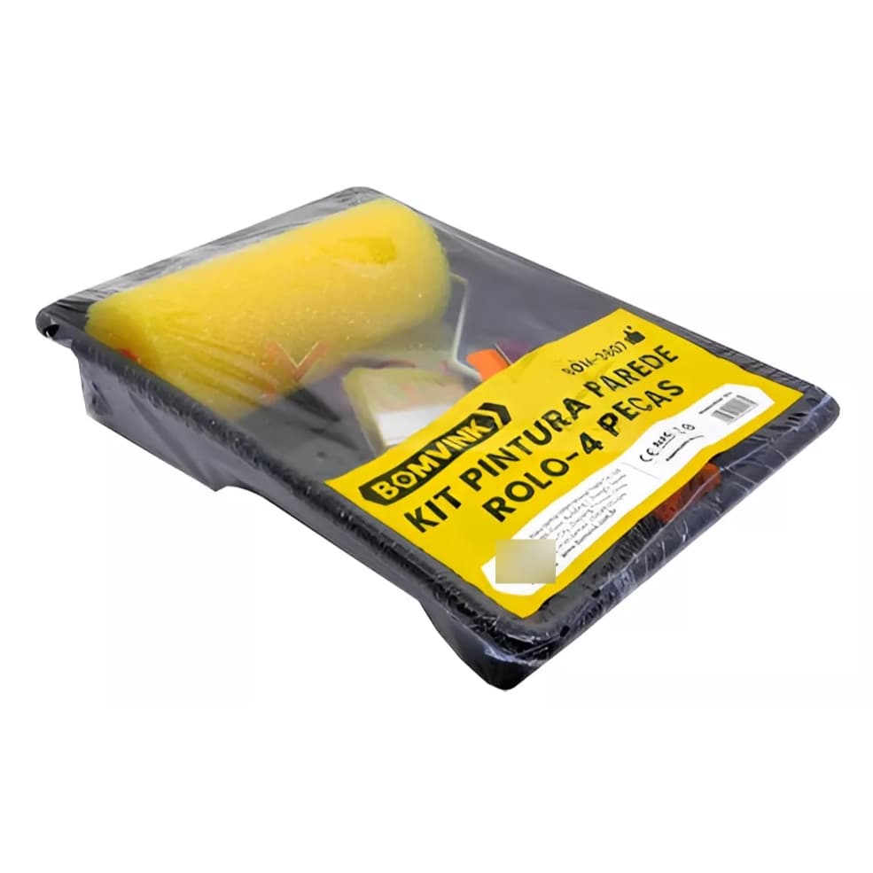 Kit Pintura Com Pincel Espátula Rolo e Bandeja
