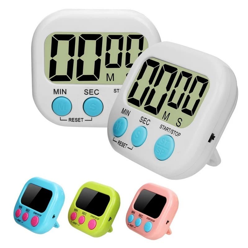 Timer Digital Cronometro de Cozinha Academia Com Imã Temporizador Relógio De 1 a 99 minutos