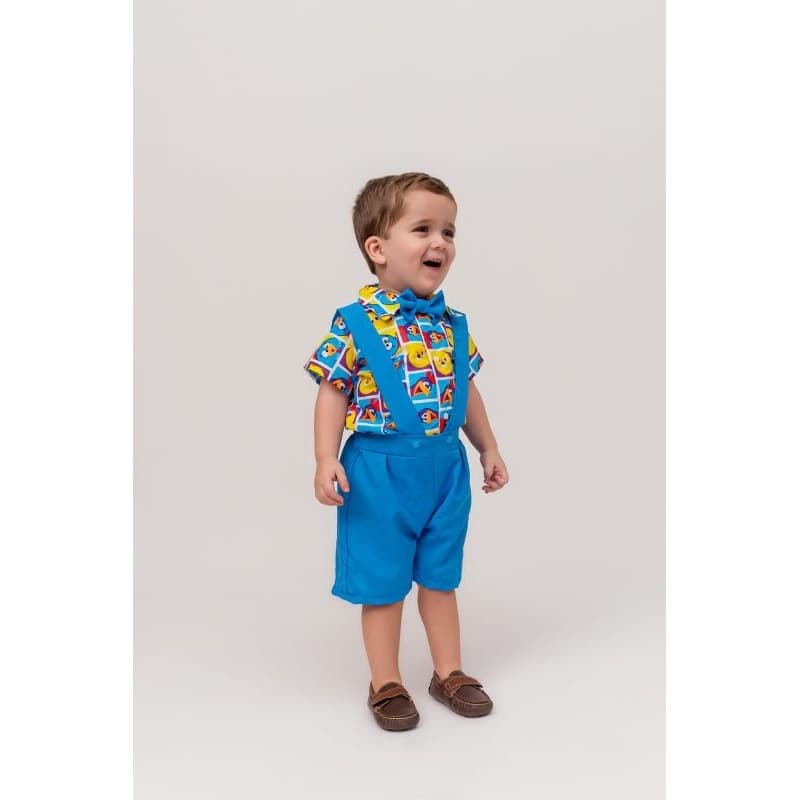 Conjunto social Galinha Pintadinha/ batizado/ casamento/conjunto com gravata/ conjunto com suspensório/