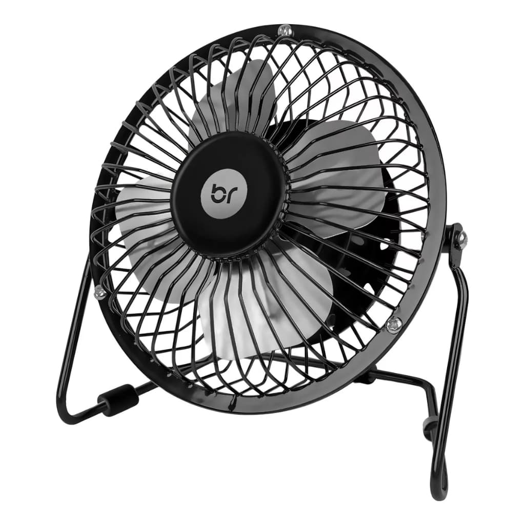 Ventilador de Mesa USB Preto 4 Hélices - Bright 0336