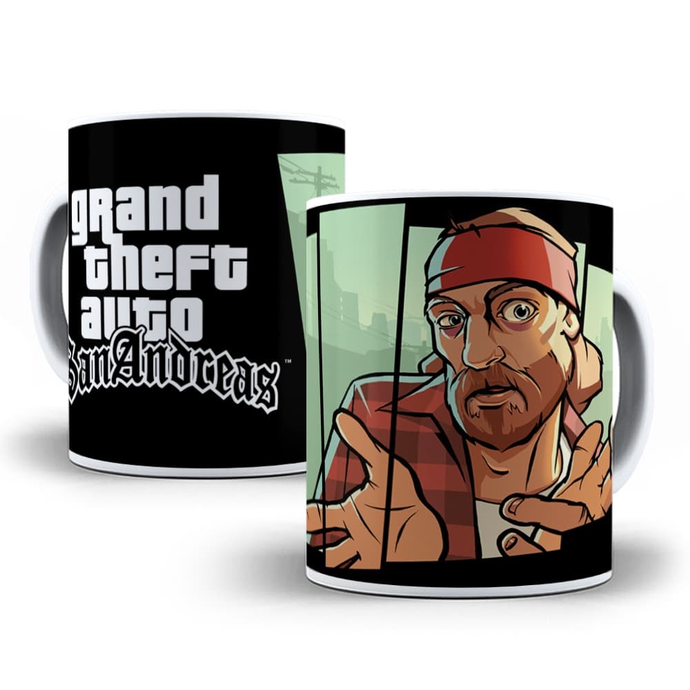 Caneca Personalizada Jogo GTA V 5 Cinco San Andreas Porcelana ou Polimero Presente Aniversario 562