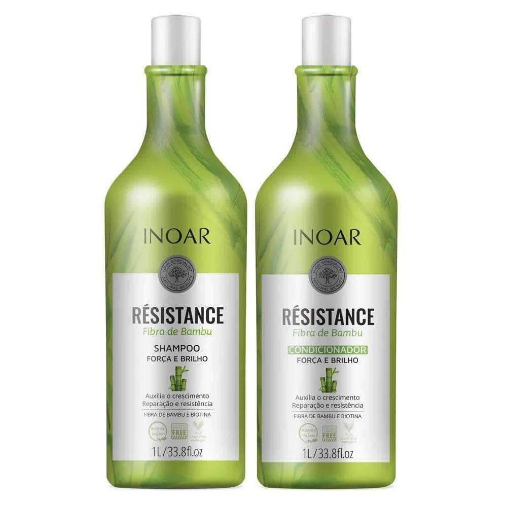 Inoar Kit Résistance Fibra de Bambu Shampoo+Condicionado 1L